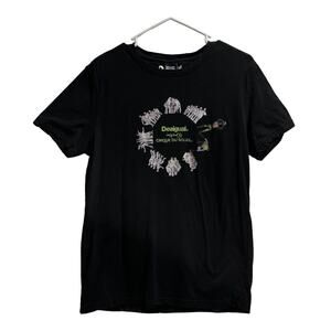Desigual Inspired by Cirque Du Soleil Short Sleeve Tee Shirt Black ? Sz‎ Fun